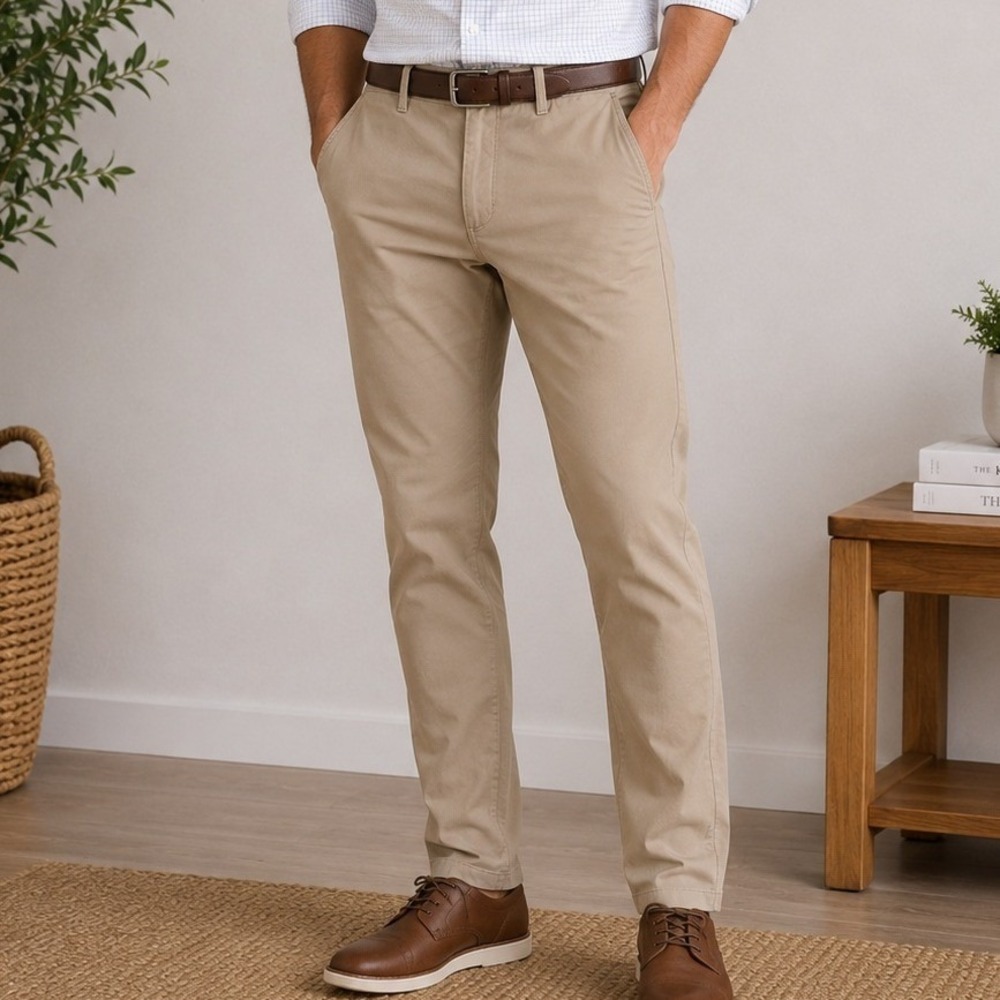 Amazon‎ Essentials Mens Chino Pants Khaki Tan Straight Leg 28x30